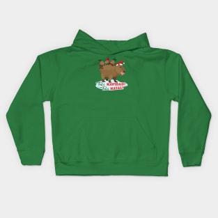 Capybara Family Holiday Kids Hoodie